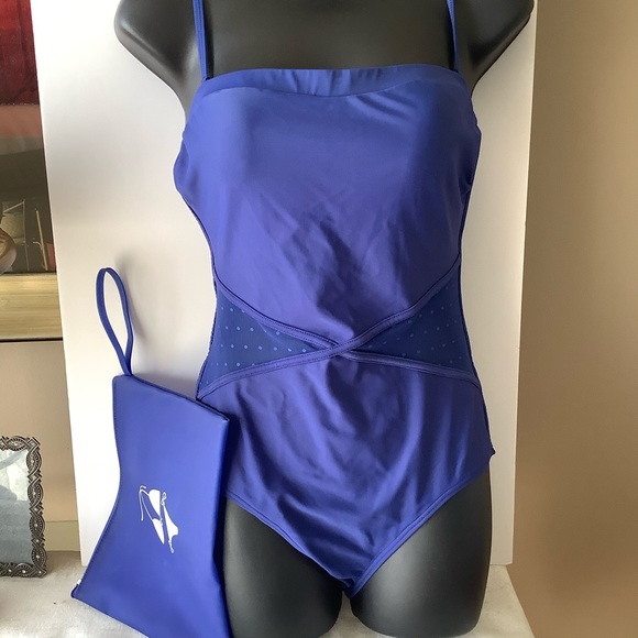 Cristina swimwear purple size 8 with rubber bag - Picture 3 of 5